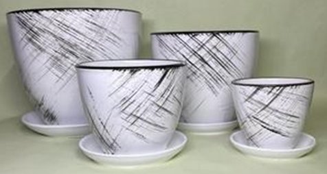 картинка Горшок керамич Штрих 2,5л (Беларусь) 1/4 магазин Одежда+ являющийся официальным дистрибьютором в России 