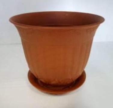 картинка Кашпо Европа 1,7л с/п терракот (М пласт) магазин Одежда+ являющийся официальным дистрибьютором в России 