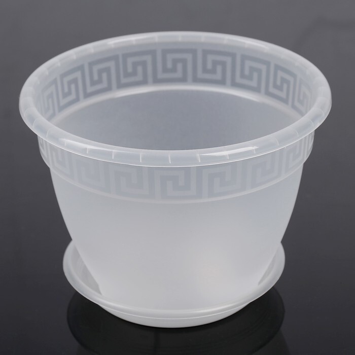 картинка Горшок для Орхидей Антик 19 прозрачный 2,6л (Техпласт) магазин Одежда+ являющийся официальным дистрибьютором в России 