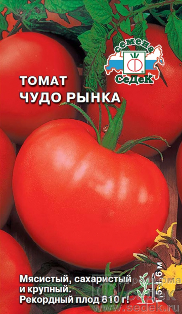 картинка Томат Чудо Рынка 0,1г ц/п (Седек)  магазин Одежда+ являющийся официальным дистрибьютором в России 