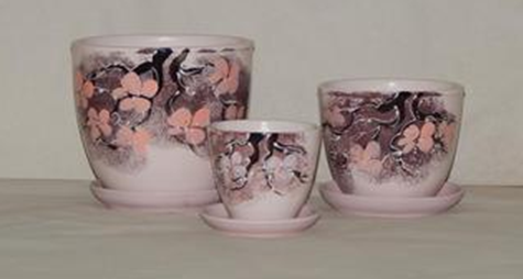 картинка Горшок керамич Сакура 2,5л (Беларусь) магазин Одежда+ являющийся официальным дистрибьютором в России 