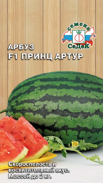 картинка Арбуз Принц Артур F1 0,5г ц/п (Седек) раннеспелый, овальный, до 2кг магазин Одежда+ являющийся официальным дистрибьютором в России 