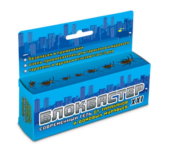 картинка Гель Блокбастер от тараканов и дом.муравьев 45г шприц (ВХ) 5/60 магазин Одежда+ являющийся официальным дистрибьютором в России 