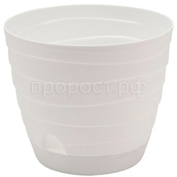 картинка Кашпо Бриз с/п 0,7л белый (Радиан) магазин Одежда+ являющийся официальным дистрибьютором в России 