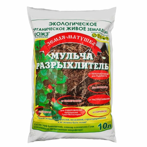 картинка Мульча-Земля-Матушка 10кг (БашИнком)  магазин Одежда+ являющийся официальным дистрибьютором в России 