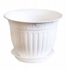 картинка Кашпо Виноград 13 с/п 0,5л белый (Техпласт) магазин Одежда+ являющийся официальным дистрибьютором в России 