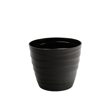 картинка Кашпо Бриз с/п 2,7л черный (Радиан) магазин Одежда+ являющийся официальным дистрибьютором в России 