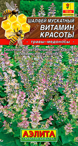 картинка Шалфей Витамин красоты мускатный 0,2г ц/п (Аэлита) магазин Одежда+ являющийся официальным дистрибьютором в России 