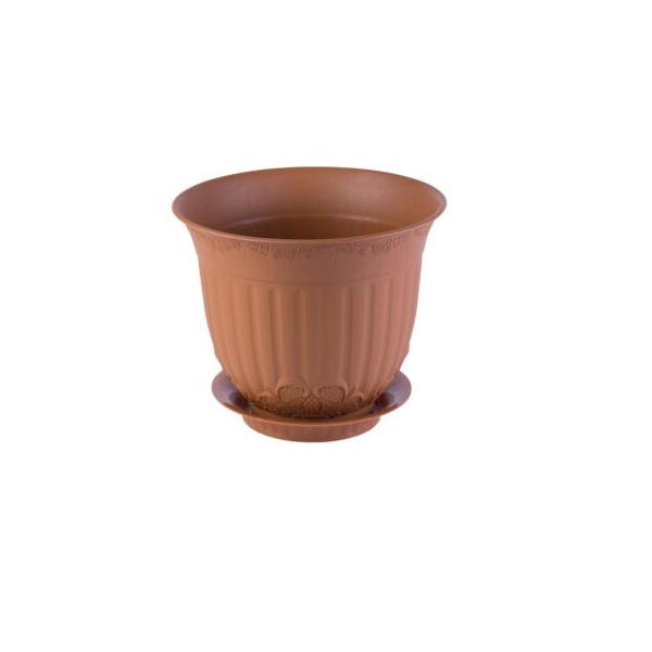 картинка Кашпо Европа 3л с/п терракот (М пласт) магазин Одежда+ являющийся официальным дистрибьютором в России 