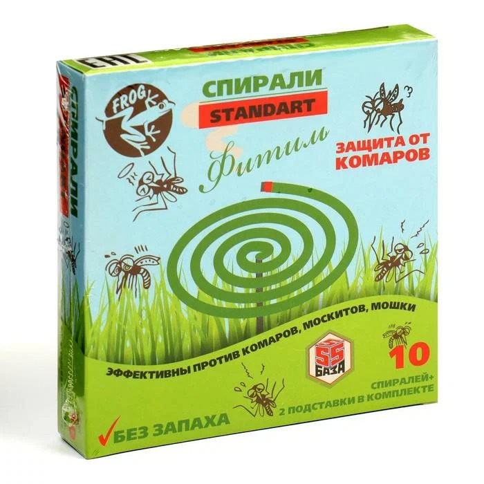 картинка Спирали от комаров Стандарт с подставкой 10шт (фитиль) (Дез) 4/24 магазин Одежда+ являющийся официальным дистрибьютором в России 