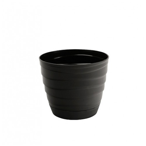 картинка Кашпо Бриз с/п 0,7л черный (Радиан) магазин Одежда+ являющийся официальным дистрибьютором в России 