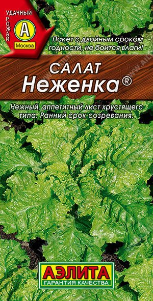 картинка Салат Неженка 0,5г ц/п (Аэлита) листовой,зеленый магазин Одежда+ являющийся официальным дистрибьютором в России 