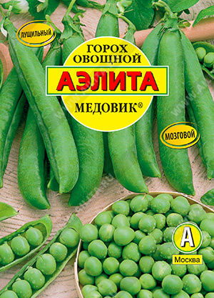 картинка Горох Медовик 25г ц/п б/ф (Аэлита) ср/спелый магазин Одежда+ являющийся официальным дистрибьютором в России 