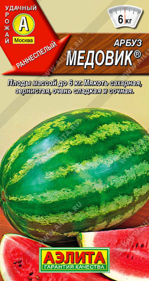 картинка Арбуз Медовик 1г ц/п (Аэлита) ранн.до 6кг.овальн магазин Одежда+ являющийся официальным дистрибьютором в России 