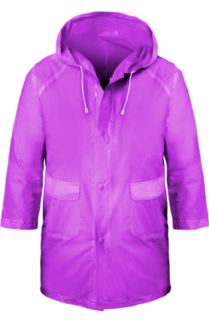 картинка Дождевик детский (4-6 лет) фиолетовый ПВХ с капюшоном (на кнопках) RAIN06 магазин Одежда+ являющийся официальным дистрибьютором в России 