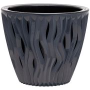 картинка Кашпо Вдохновение 2,25л Антрацит (ВМС) магазин Одежда+ являющийся официальным дистрибьютором в России 