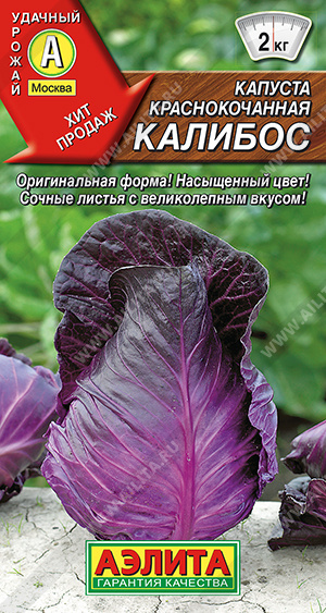 картинка Капуста краснокочанная Калибос 0,3г ц/п (Аэлита) магазин Одежда+ являющийся официальным дистрибьютором в России 