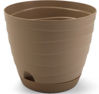 картинка Кашпо Бриз с/п 0,7л бежевый темный (Радиан) магазин Одежда+ являющийся официальным дистрибьютором в России 