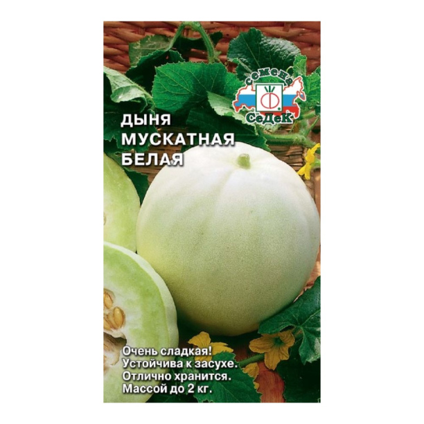 картинка Дыня Мускатная белая 0,5г ц/п (Седек) ран.очень слад,1,5к магазин Одежда+ являющийся официальным дистрибьютором в России 