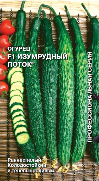 картинка Огурец Изумрудный поток F1 0,2г ц/п (Седек) ранний,30-50см,партеник,теневын.ранн. магазин Одежда+ являющийся официальным дистрибьютором в России 