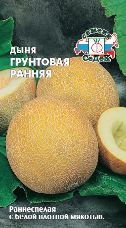 картинка Дыня Грунтовая Ранняя 0,5г ц/п (Седек) 1,2-3кг магазин Одежда+ являющийся официальным дистрибьютором в России 