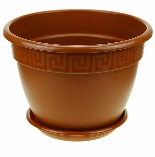 картинка Кашпо Антик 36 терракот 16,6л (Техпласт) магазин Одежда+ являющийся официальным дистрибьютором в России 