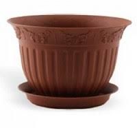 картинка Кашпо Виноград 26 с/п 4л терракот (Техпласт) магазин Одежда+ являющийся официальным дистрибьютором в России 