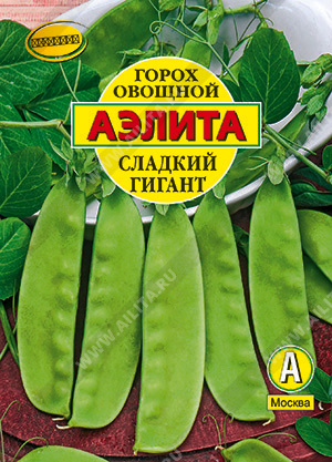 картинка Горох Сладкий гигант 25г б/ф ц/п (Аэлита) ранний магазин Одежда+ являющийся официальным дистрибьютором в России 