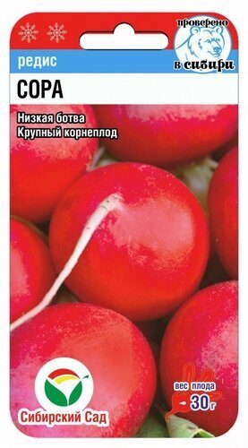 картинка Редис Сора F1 0,5г (СибСад) магазин Одежда+ являющийся официальным дистрибьютором в России 