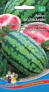 картинка Арбуз Уральский дачник 10шт ц/п (УД)  магазин Одежда+ являющийся официальным дистрибьютором в России 