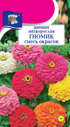 картинка Цинния гномик Смесь 0,1г ц/п (УУ) магазин Одежда+ являющийся официальным дистрибьютором в России 