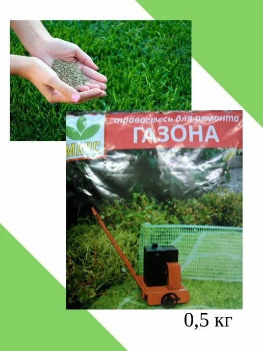 картинка Газон Травосмесь для Ремонта 0,5кг (Марс) магазин Одежда+ являющийся официальным дистрибьютором в России 