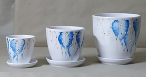 картинка Горшок керамич Дождик 1,0л (Беларусь) магазин Одежда+ являющийся официальным дистрибьютором в России 