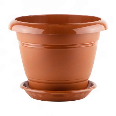 картинка Кашпо Фестона 19 2,1л с/п терракот (Техпласт) магазин Одежда+ являющийся официальным дистрибьютором в России 