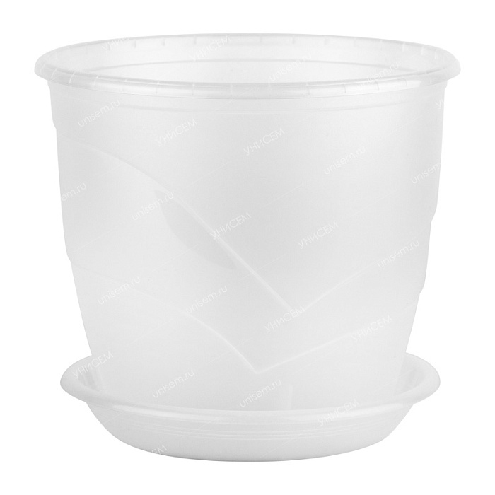 картинка Горшок для Орхидей Венеция 21 прозрачный 4,1л (Техпласт) магазин Одежда+ являющийся официальным дистрибьютором в России 