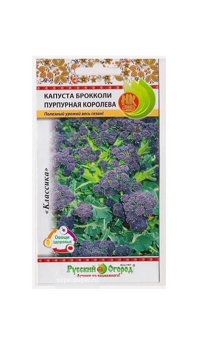 картинка Капуста брокколи Пурпурная королева 0,1г ц/п (НК) магазин Одежда+ являющийся официальным дистрибьютором в России 