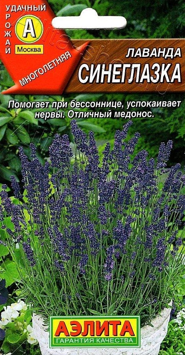 картинка Лаванда Синеглазка 0,1г ц/п (Аэлита) магазин Одежда+ являющийся официальным дистрибьютором в России 