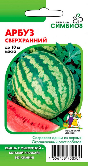 картинка Арбуз Сверхранний 10шт ц/п (УД) Симбиоз магазин Одежда+ являющийся официальным дистрибьютором в России 