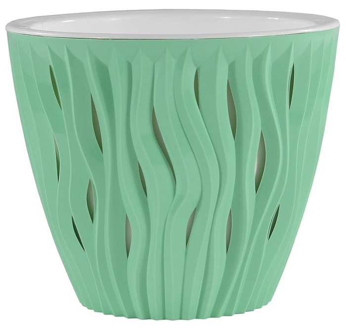 картинка Кашпо Вдохновение 1,6л Мята КШ-4072 (ВМС) магазин Одежда+ являющийся официальным дистрибьютором в России 