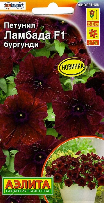 картинка Петуния Ламбада Бургунди F1 7шт ц/п (Аэлита) многоцв. магазин Одежда+ являющийся официальным дистрибьютором в России 