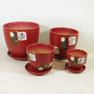 Горшок керамич Лотос 0,35л (Беларусь)