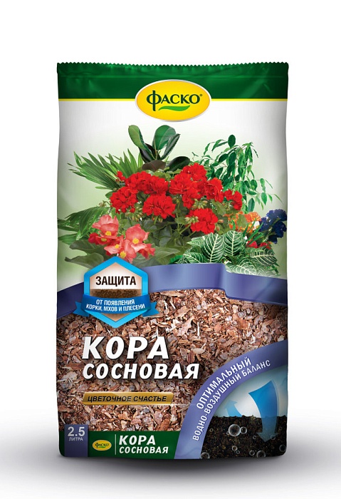 картинка Кора сосновая Цветочное счастье 2,5л (Фаско) 5/15 магазин Одежда+ являющийся официальным дистрибьютором в России 