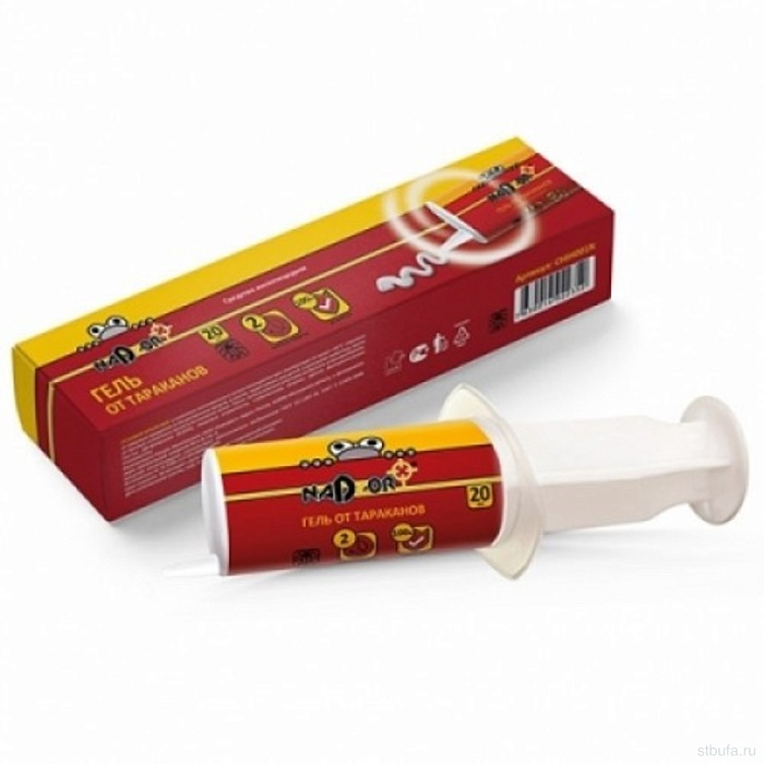 картинка Гель шприц от тараканов 20мл (NADZOR) 11/33 магазин Одежда+ являющийся официальным дистрибьютором в России 
