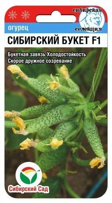 картинка Огурец Сибирский букет F1 7шт (СибСад)  магазин Одежда+ являющийся официальным дистрибьютором в России 