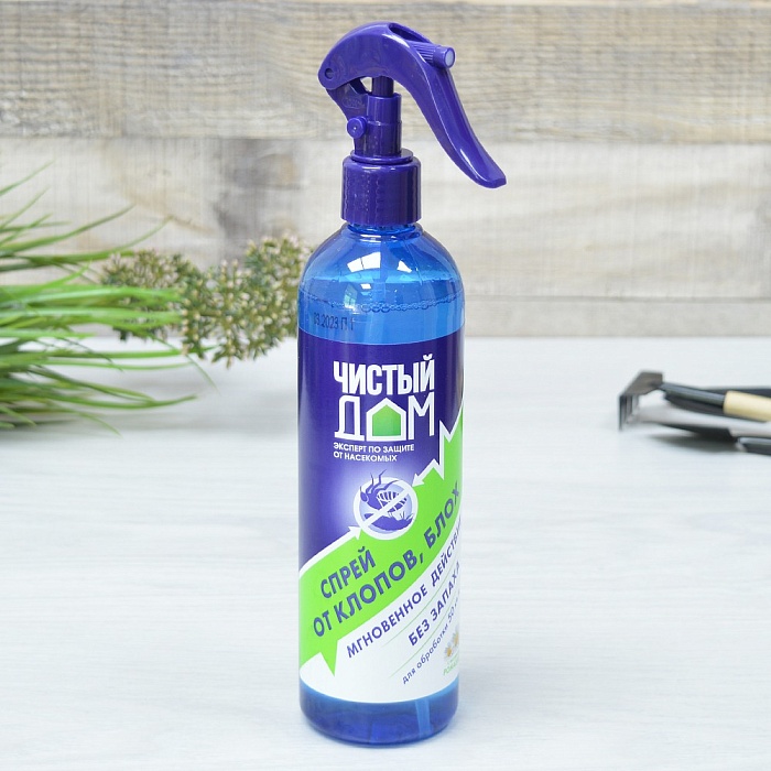 картинка Спрей от насекомых с экстрактом ромашки 400мл от клопов и блох (ТехЭкс) 4/24 магазин Одежда+ являющийся официальным дистрибьютором в России 