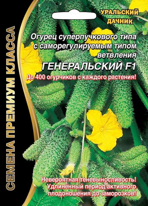 картинка Огурец Генеральский F1 5шт ц/п б/ф (УД) Новинка!Суперпучковый магазин Одежда+ являющийся официальным дистрибьютором в России 