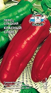 Перец Красный слон 0,2г ц/п (Седек) ранний,очень крупный