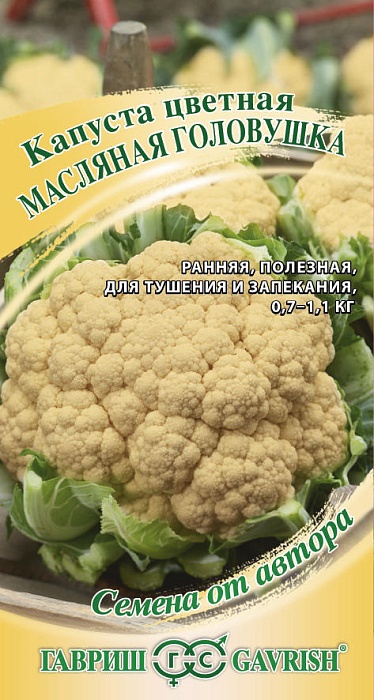картинка Капуста цветная Масляная головушка 10шт ц/п (Гавриш) магазин Одежда+ являющийся официальным дистрибьютором в России 