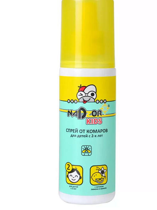 картинка Спрей от комаров для детей 100мл (NADZOR) 6/36 магазин Одежда+ являющийся официальным дистрибьютором в России 