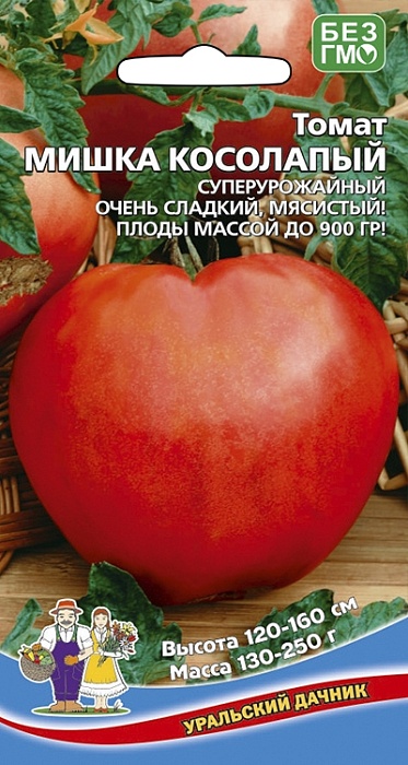 картинка Томат Мишка косолапый 20шт ц/п (УД) суперурожайный,индетермин,мясистый, до 900г магазин Одежда+ являющийся официальным дистрибьютором в России 